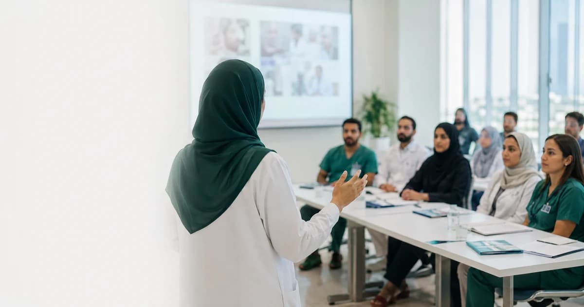 منشأة رعاية صحية في الإمارات تقيم خيارات تدريب امتثال عبر الإنترنت